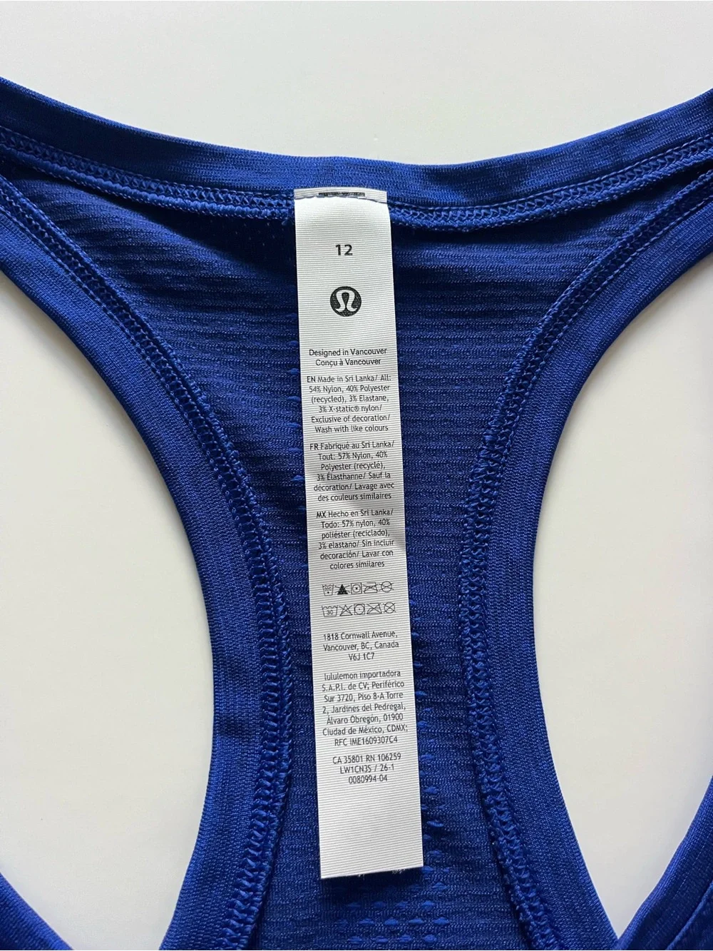 lululemon athletica Swiftly Racerback Tank Top 2.0 Beach Ball Blue-Size 12